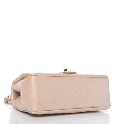 Chanel Iridescent Calfskin Quilted Mini Rectangular Flap Beige 4 of 11