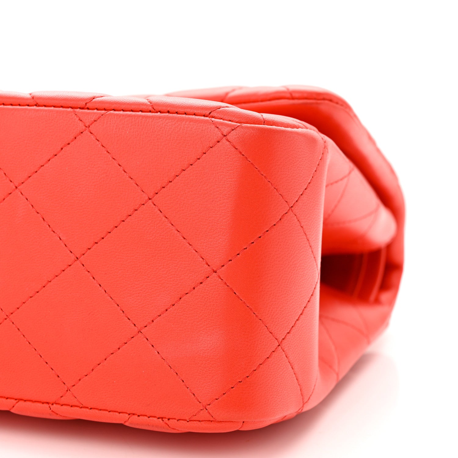 Chanel Lambskin Quilted Jumbo Double Flap Red 10 of 13