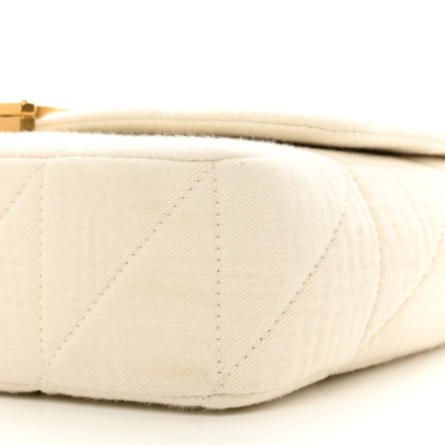 Saint Laurent Crinkle Cotton Patchwork Monogram Medium Jamie Vanilla Ice 9 of 9