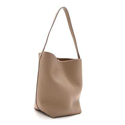The Row Grained Calfskin Medium N/S Park Tote Dark Taupe 3 of 9
