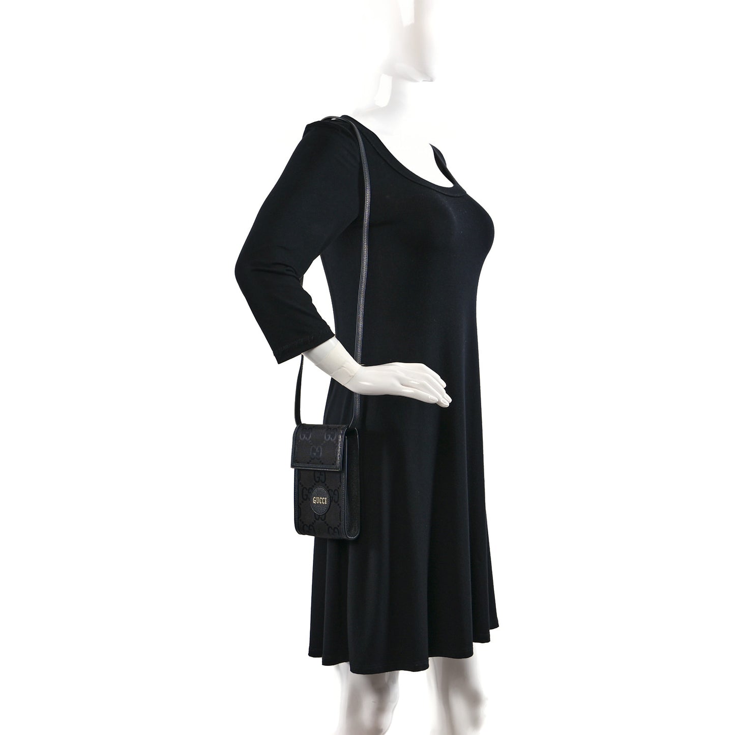 Econyl Nylon Monogram Off The Grid Crossbody Bag Black