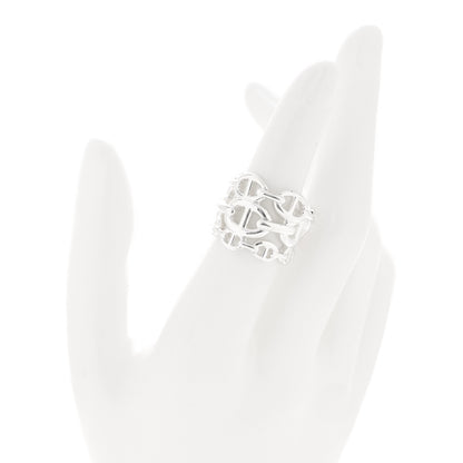 Hermes Sterling Silver GM Chaine d'ncre Enchainee Band Ring 52 6 2 of 5