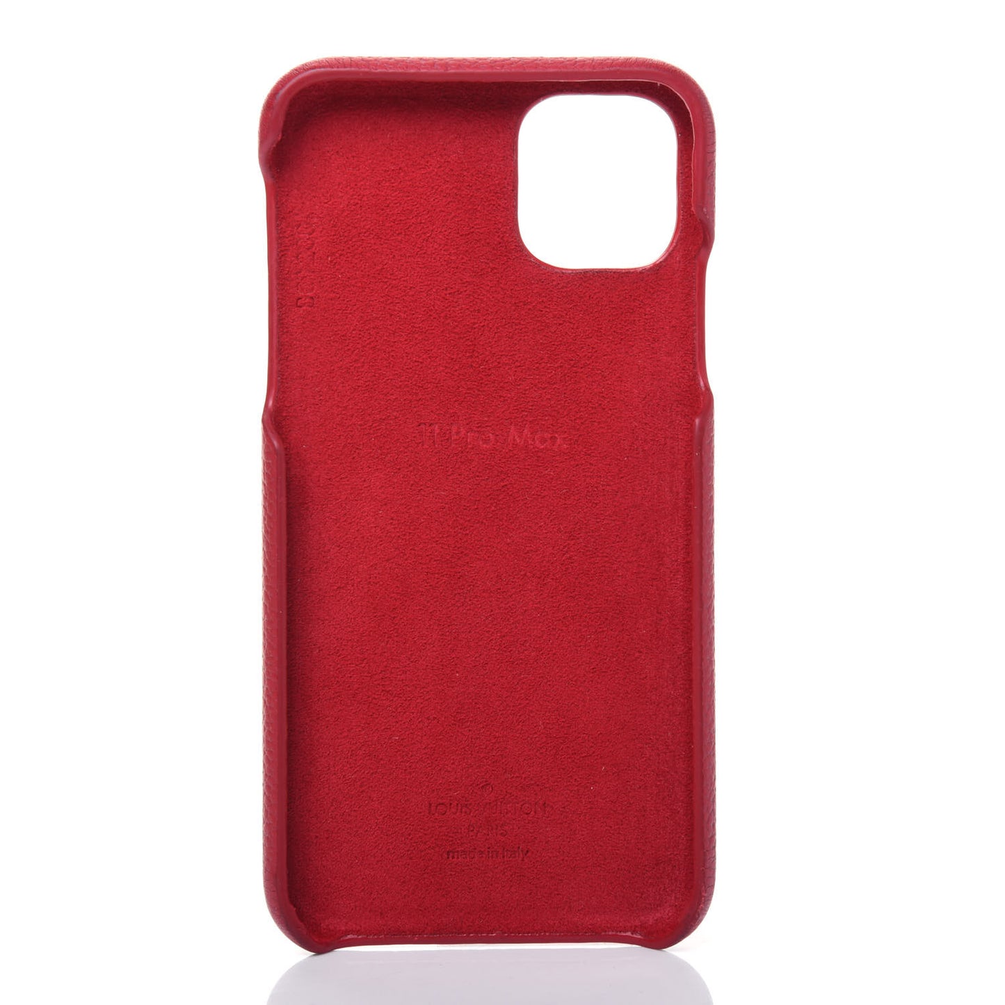 Calfskin Monogram iPhone 11 Pro Max Bumper Scarlet