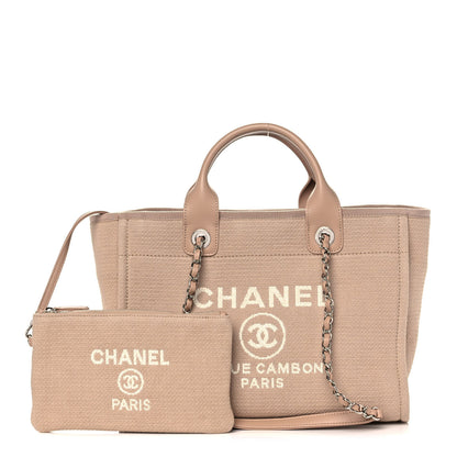 Chanel Mixed Fibers Small Deauville Tote Beige 1 of 15