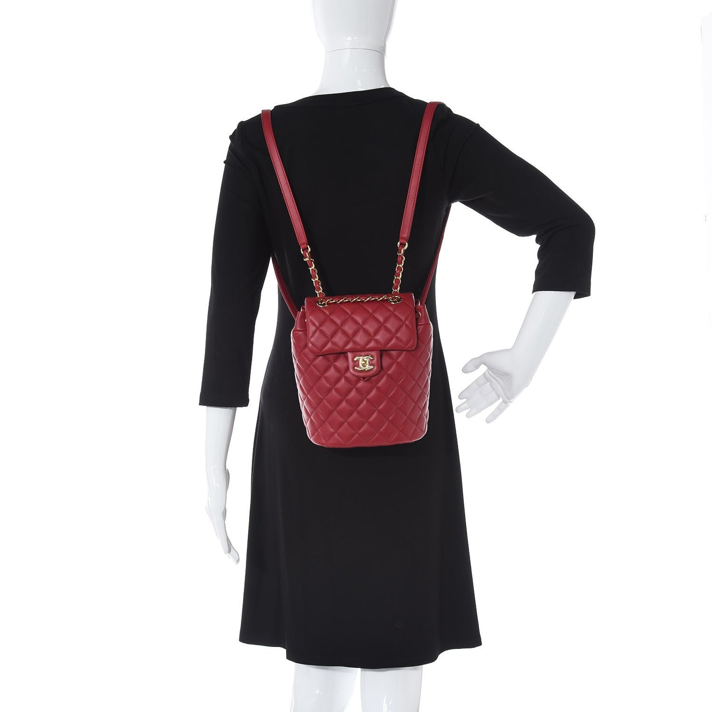 Calfskin Quilted Mini Urban Spirit Backpack Red