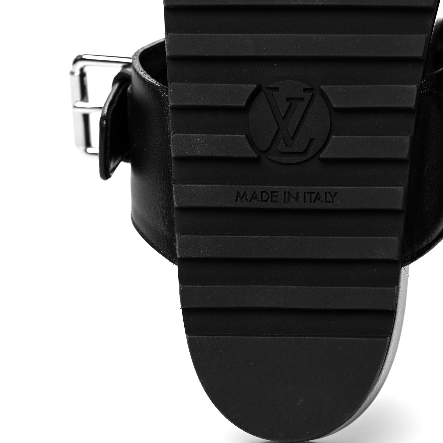 Louis Vuitton Calfskin New Wave Bom Dia Mule Sandals 35 Black 8 of 10