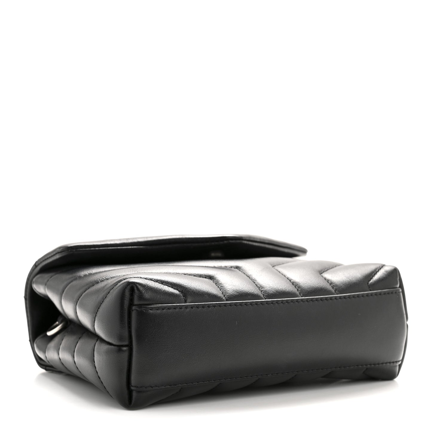Calfskin Y Quilted Monogram Toy Loulou Crossbody Bag Black