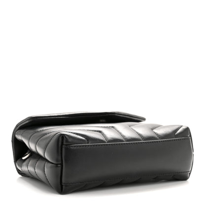 Saint Laurent Calfskin Y Quilted Monogram Toy Loulou Crossbody Bag Black 4 of 11