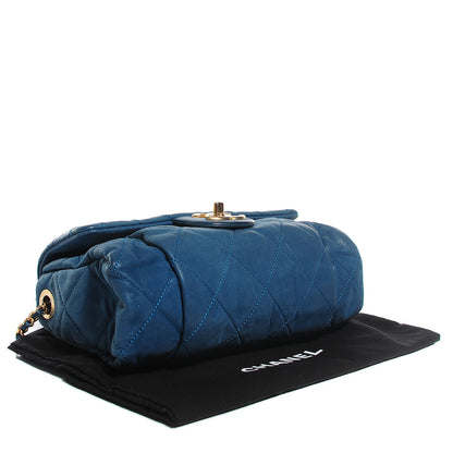 Chanel Iridescent Calfskin Chic Quilt Small Flap Dark Blue 4 of 8