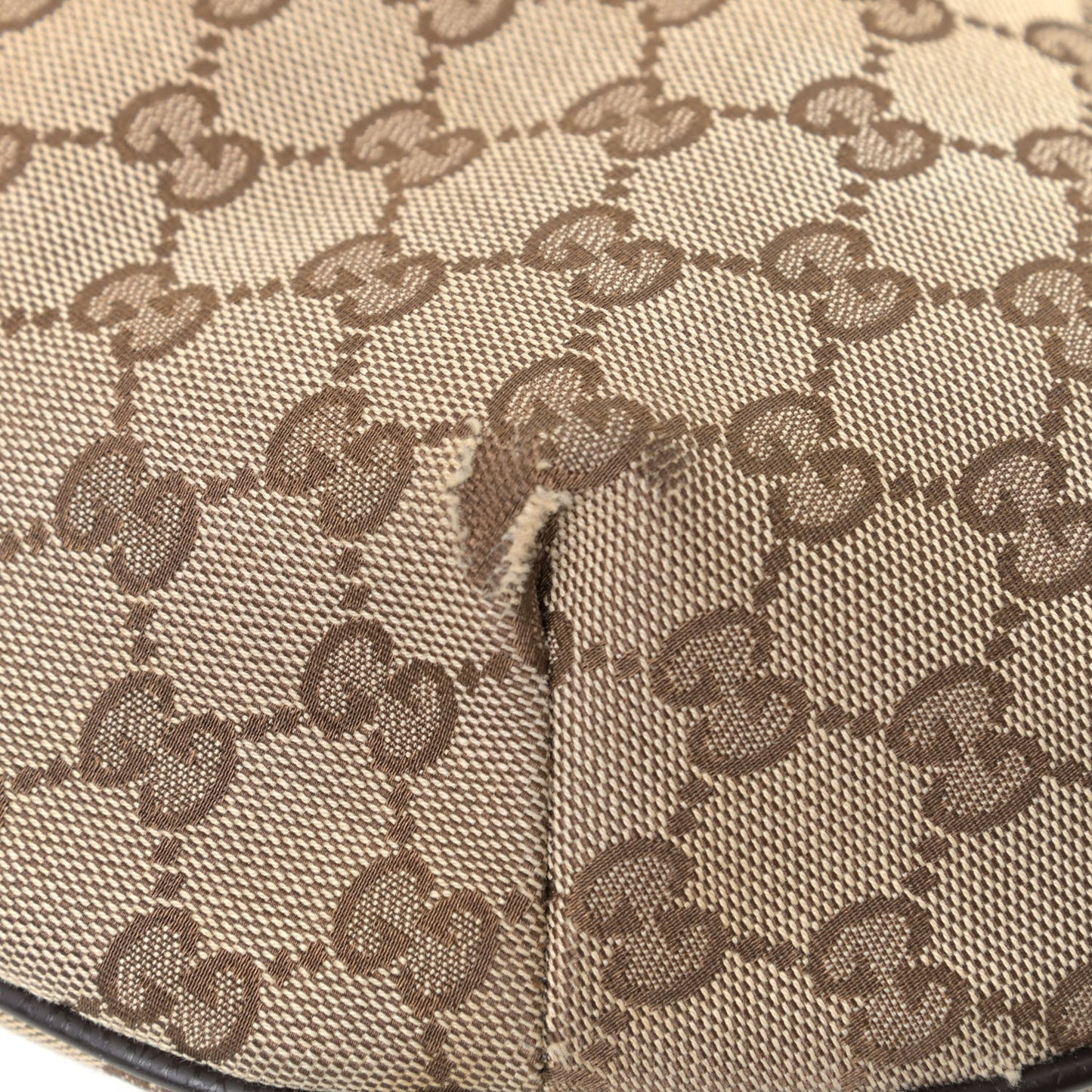 Monogram Web Medium Half Moon Hobo Dark Brown