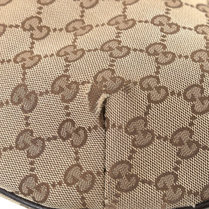 Gucci Monogram Web Medium Half Moon Hobo Dark Brown 6 of 8