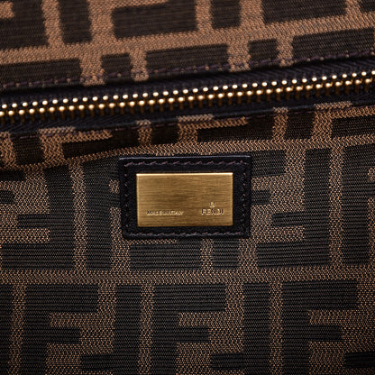 Fendi Goatskin Zucca Large Peekaboo Iconic Satchel Cuoio Tobacco Moro 7 of 16