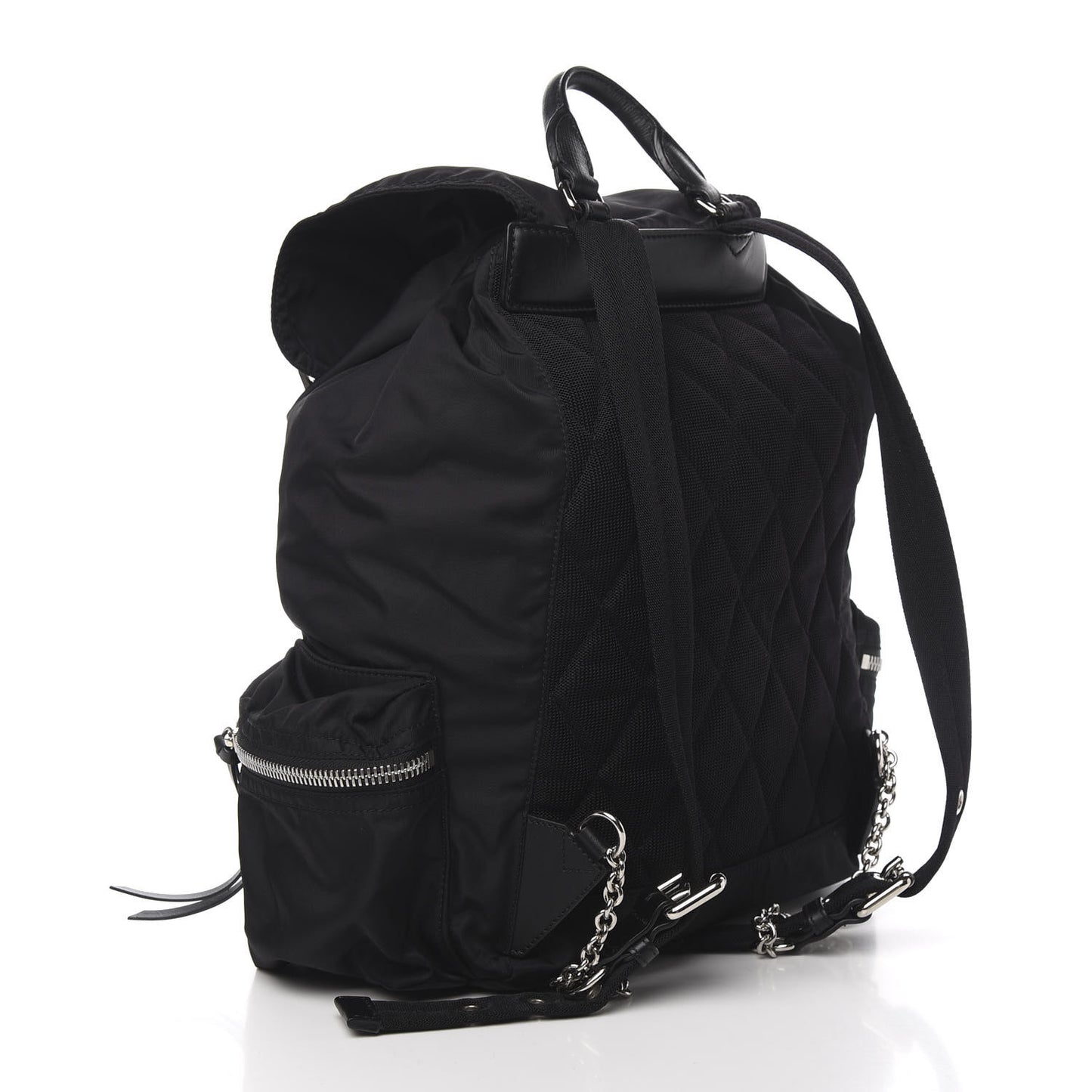 Technical Nylon Large Rucksack Backpack Black