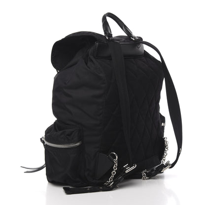 Burberry Technical Nylon Large Rucksack Backpack Black 2 of 9