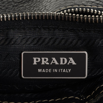 Prada Vitello Daino Double Handle Tote Nero Black 6 of 9