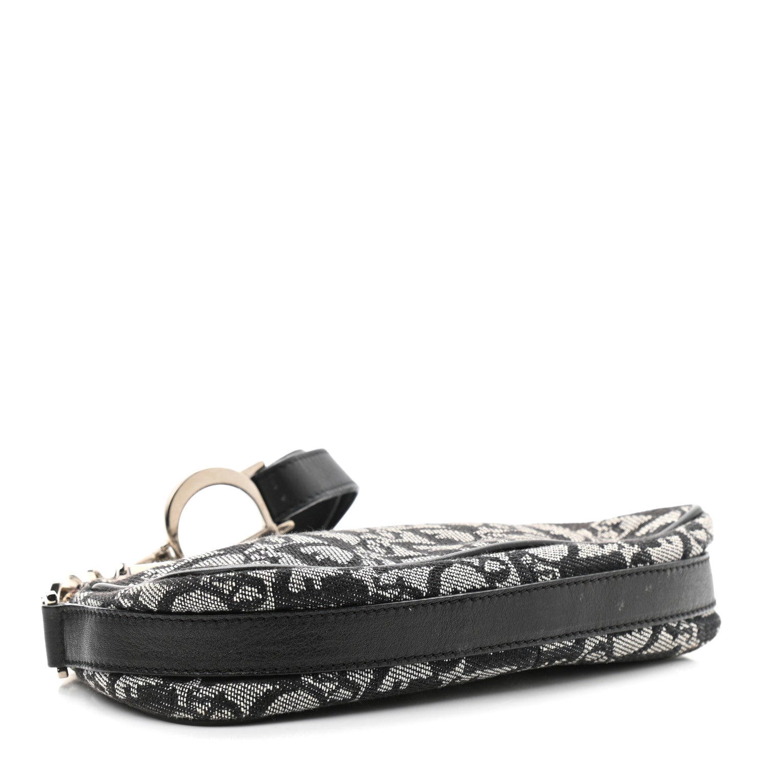 Christian Dior Monogram Shoulder Bag Pochette Black 4 of 10