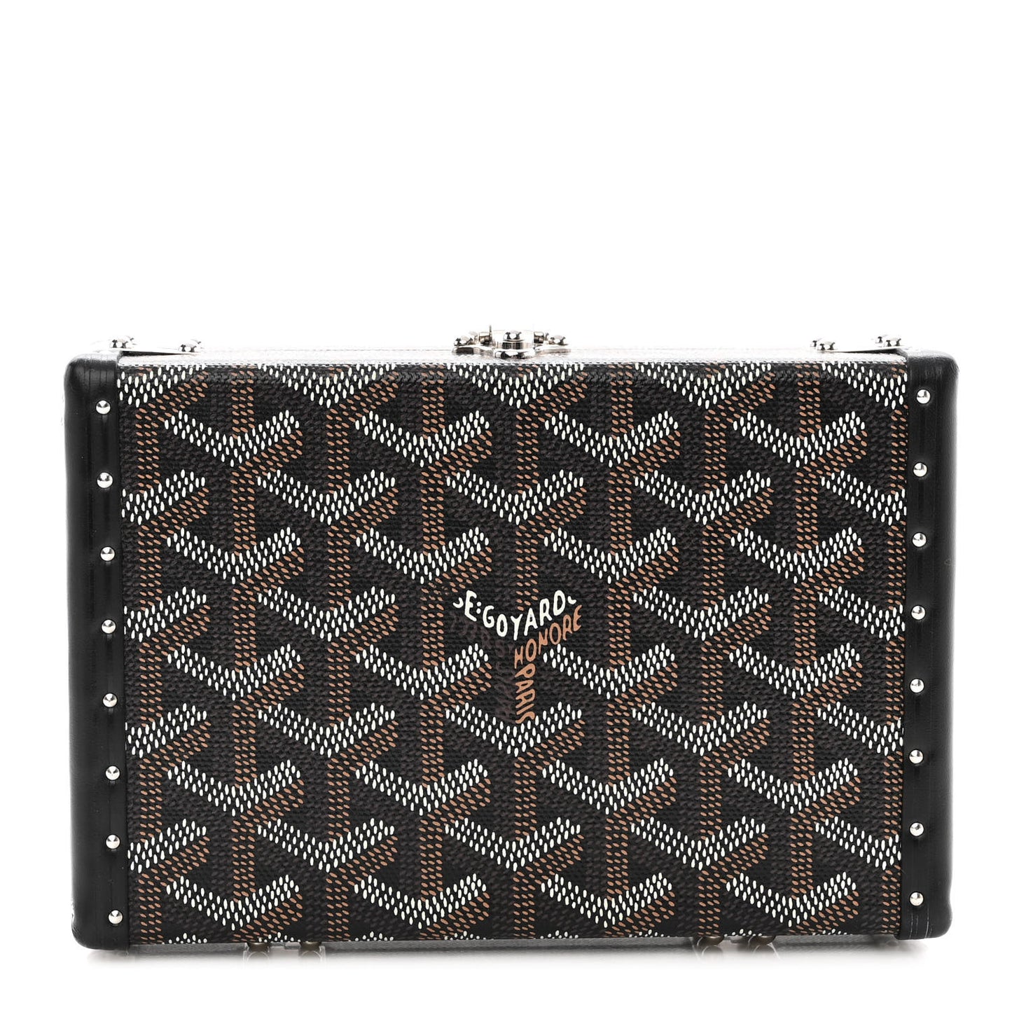 Goyardine Minaudiere Trunk Bag Black