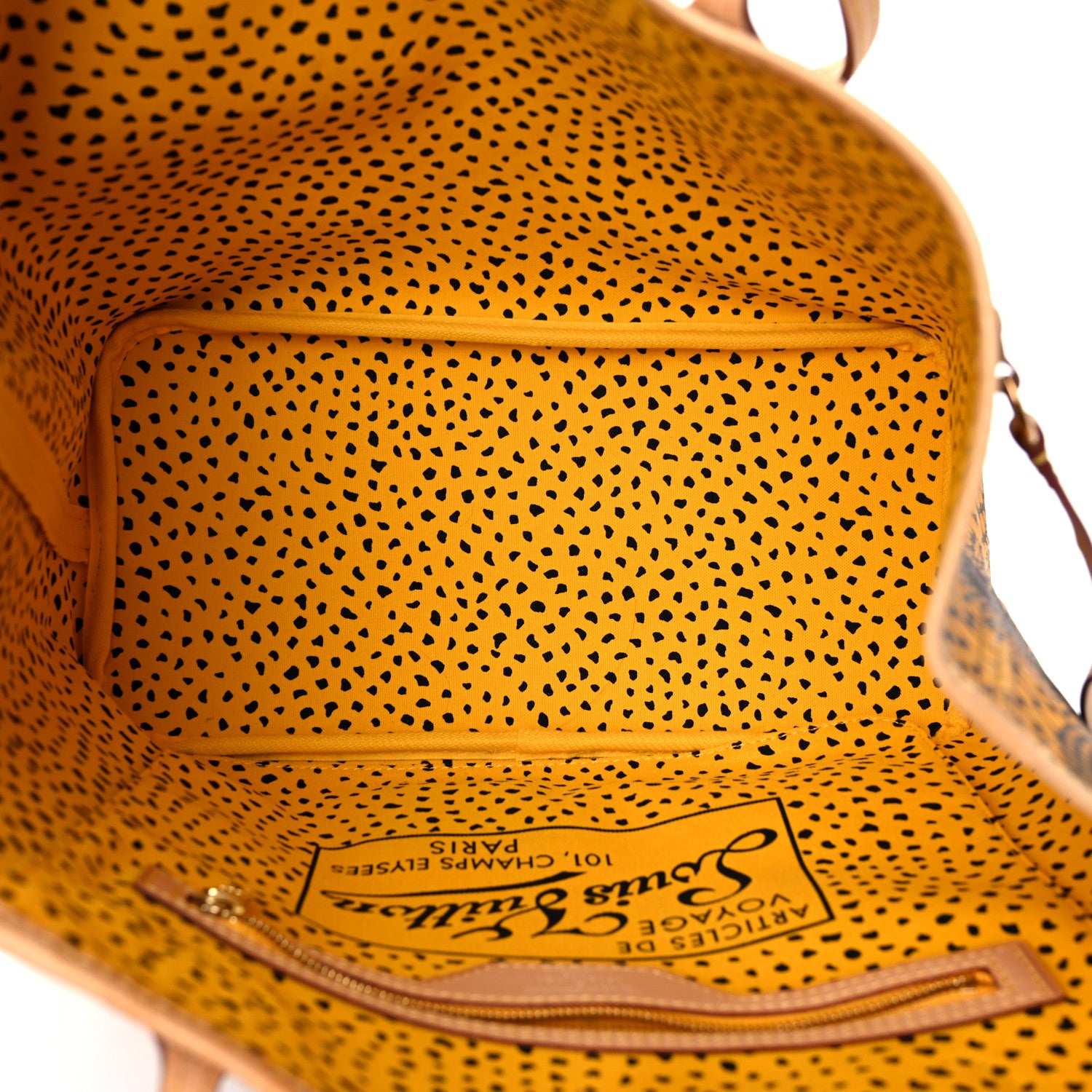 Louis Vuitton Monogram Kusama Waves Neverfull MM Yellow 5 of 16