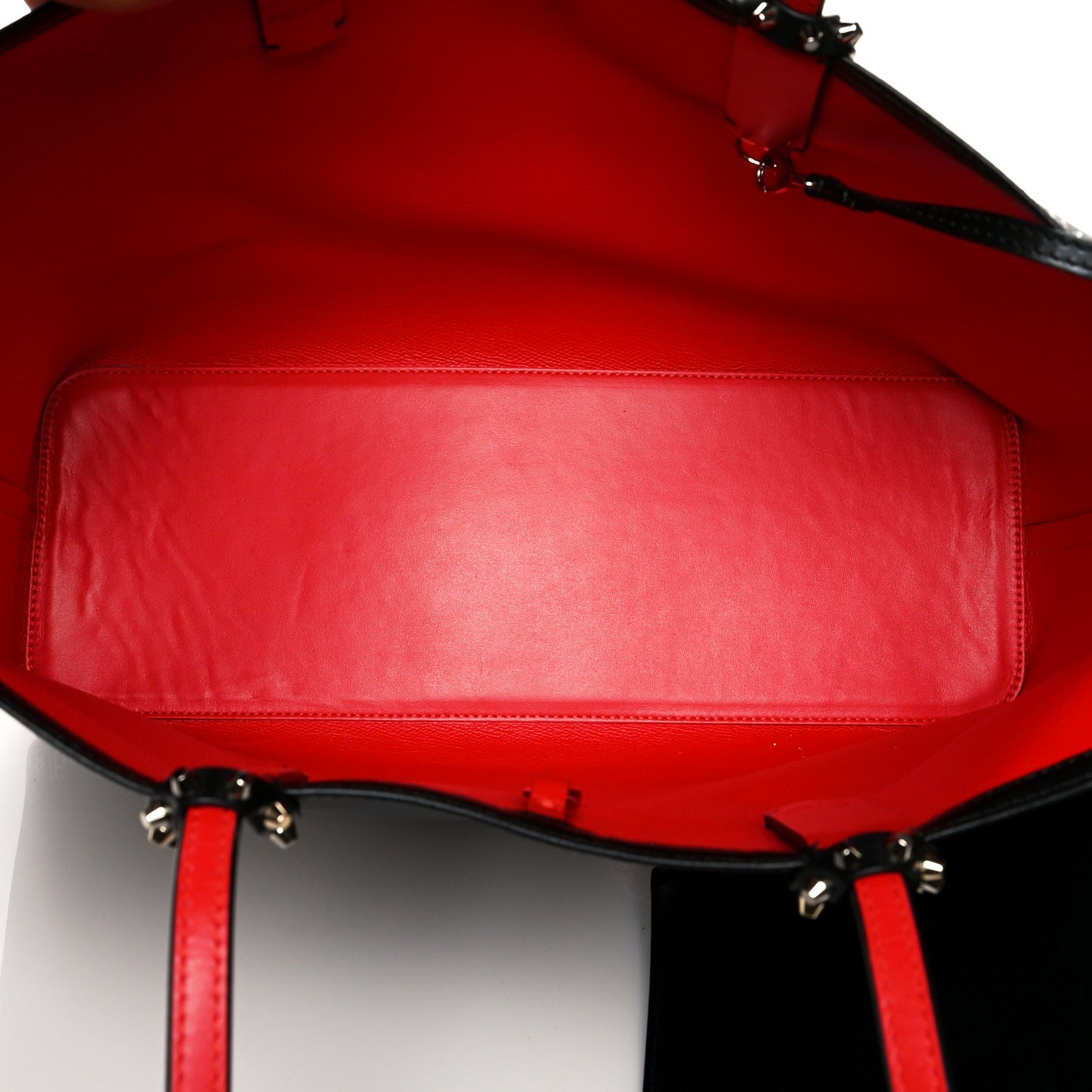Calfskin Beautiful Red East West Cabata Tote Black Multicolor