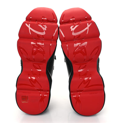 Christian Louboutin Neoprene Calfskin Mens Red Runner Flat Sneakers 42 Black 5 of 8