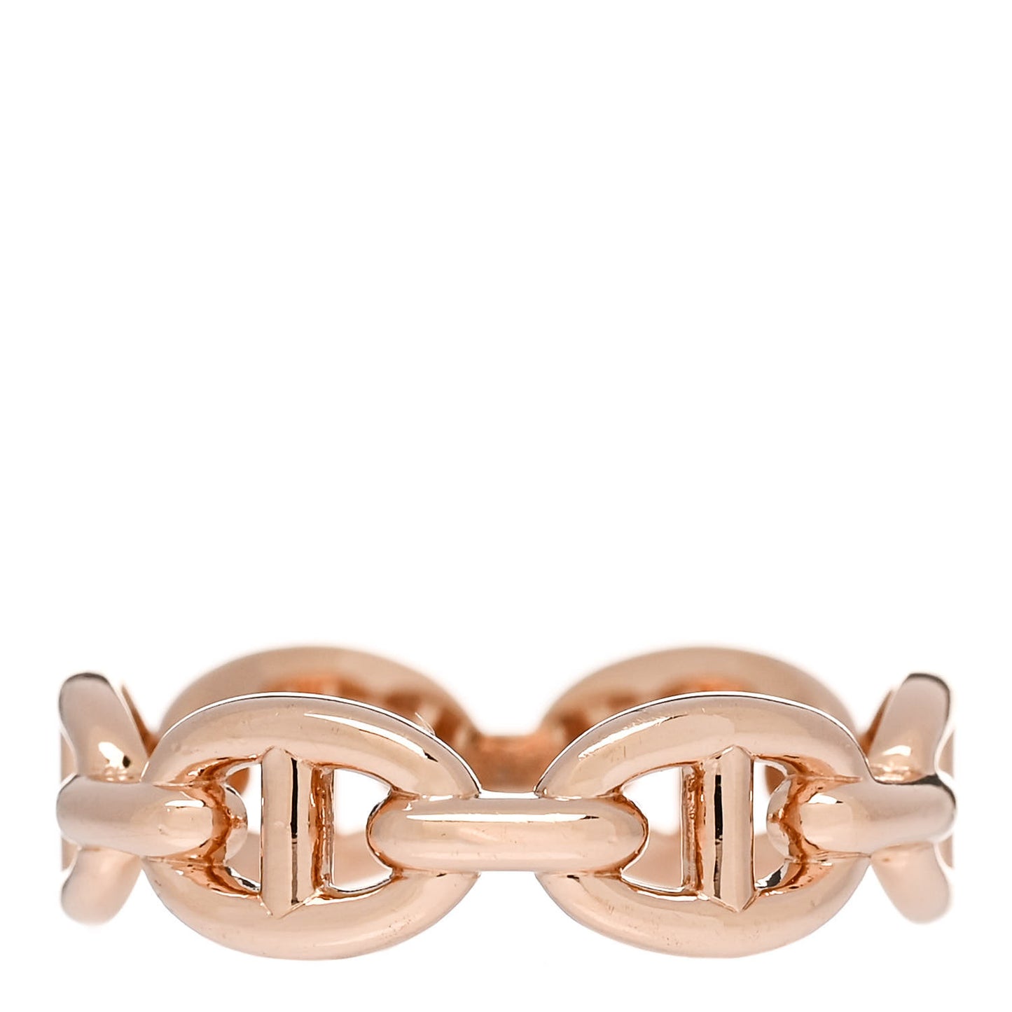 18K Rose Gold PM Chaine d'Ancre Enchainee Ring 53 6.5