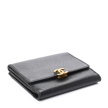 Chanel Grained Calfskin CC Flap Wallet Black 4 of 9