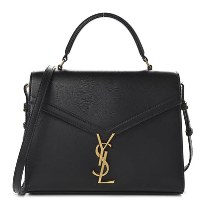 Saint Laurent Grain de Poudre Medium Classic Monogram Cassandra Top Handle Black 1 of 11