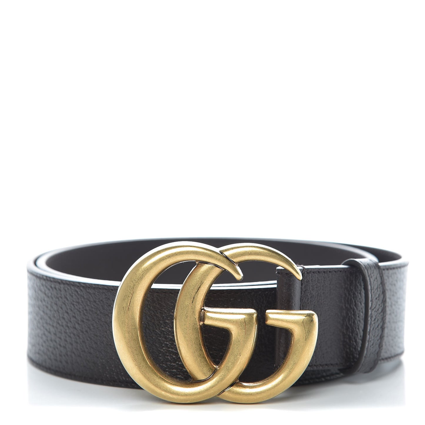 Textured Calfskin Double G 40mm Belt 80 32 Dark Cocoa