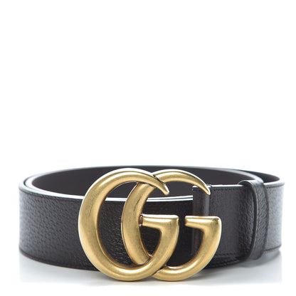 Gucci Textured Calfskin Double G 40mm Belt 80 32 Dark Cocoa 1 of 7