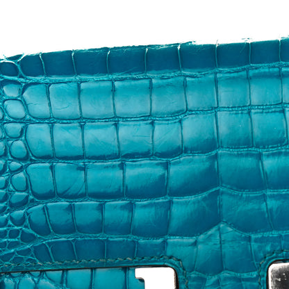 Hermes Shiny Alligator Constance Wallet Bleu Izmir 15 of 16