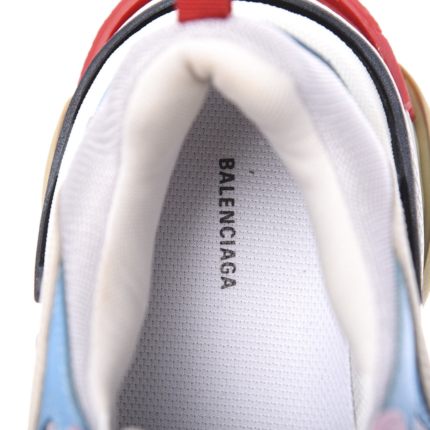 Fabric Mesh Womens Triple S Sneakers 36 White Blue Pink