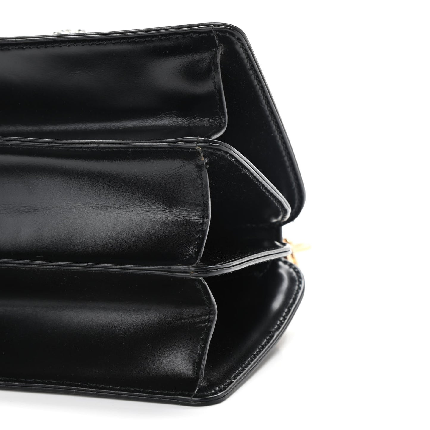 Calfskin Bamboo Mini Thiara Top Handle Bag Black