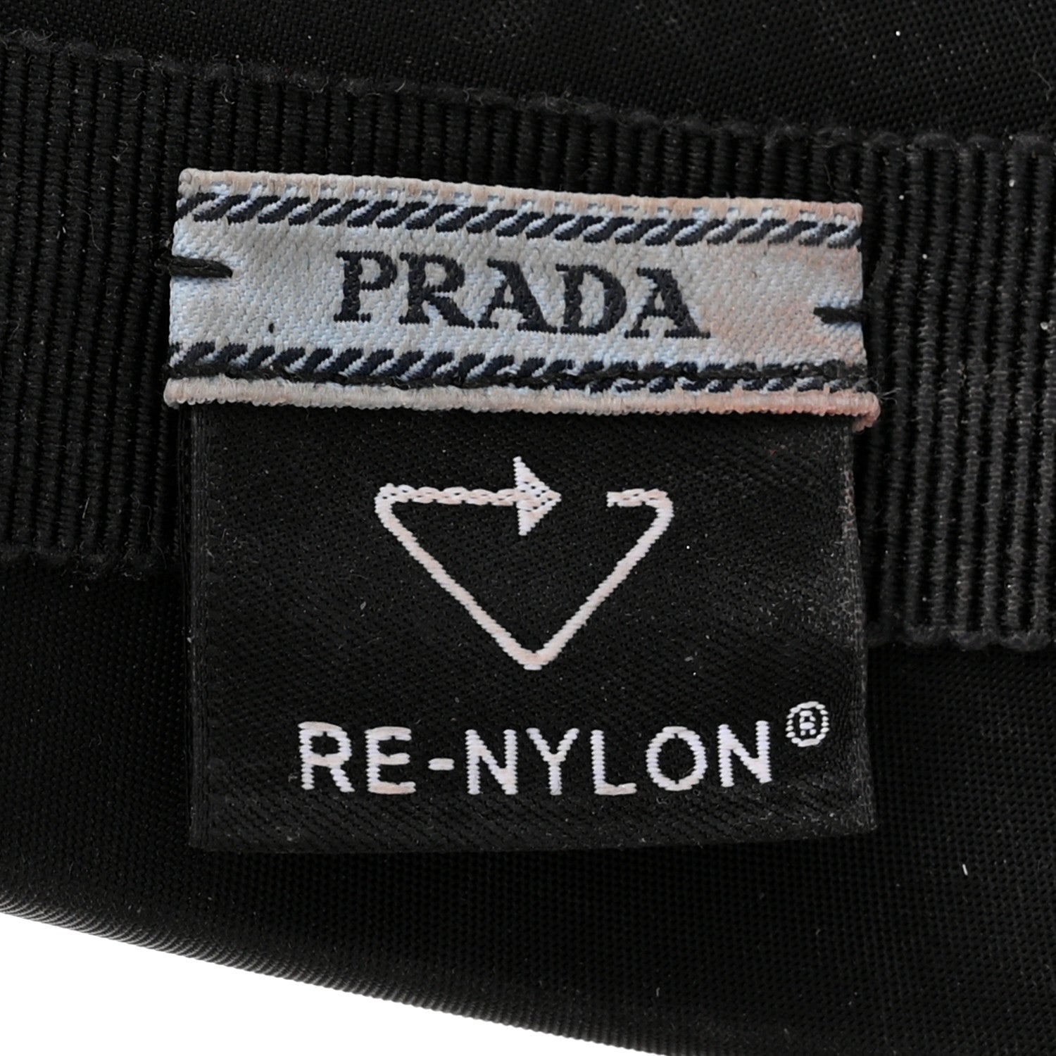 Prada Re-Nylon Metal Triangle Logo Headband Black 7 of 8