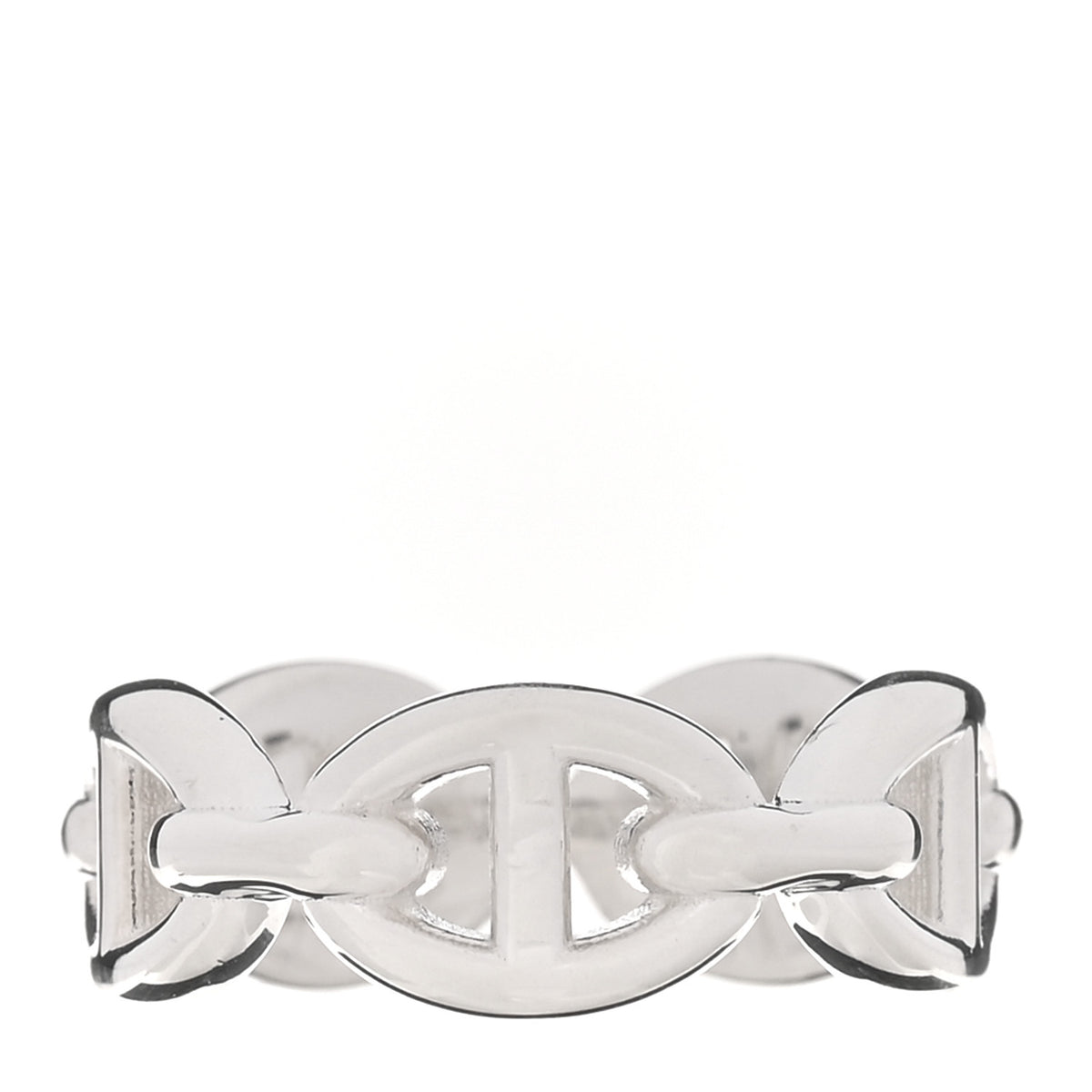 Sterling Silver PM Chaine d'Ancre Enchainee Band Ring 49 4.75