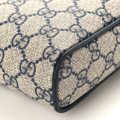 Gucci GG Supreme Monogram Textured Dollar Calfskin Web Small Ophidia Messenger Bag Beige Blue 8 of 8