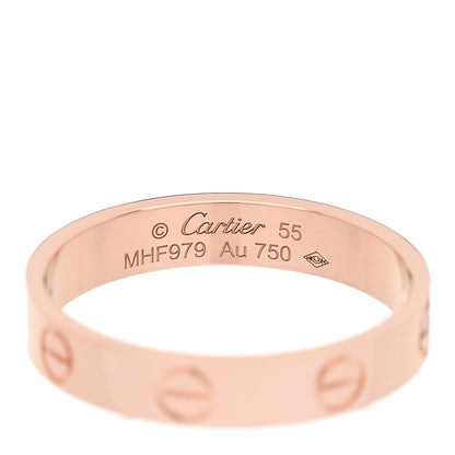 Cartier 18K Pink Gold 3.5mm LOVE Wedding Band Ring 55 7.25 4 of 5