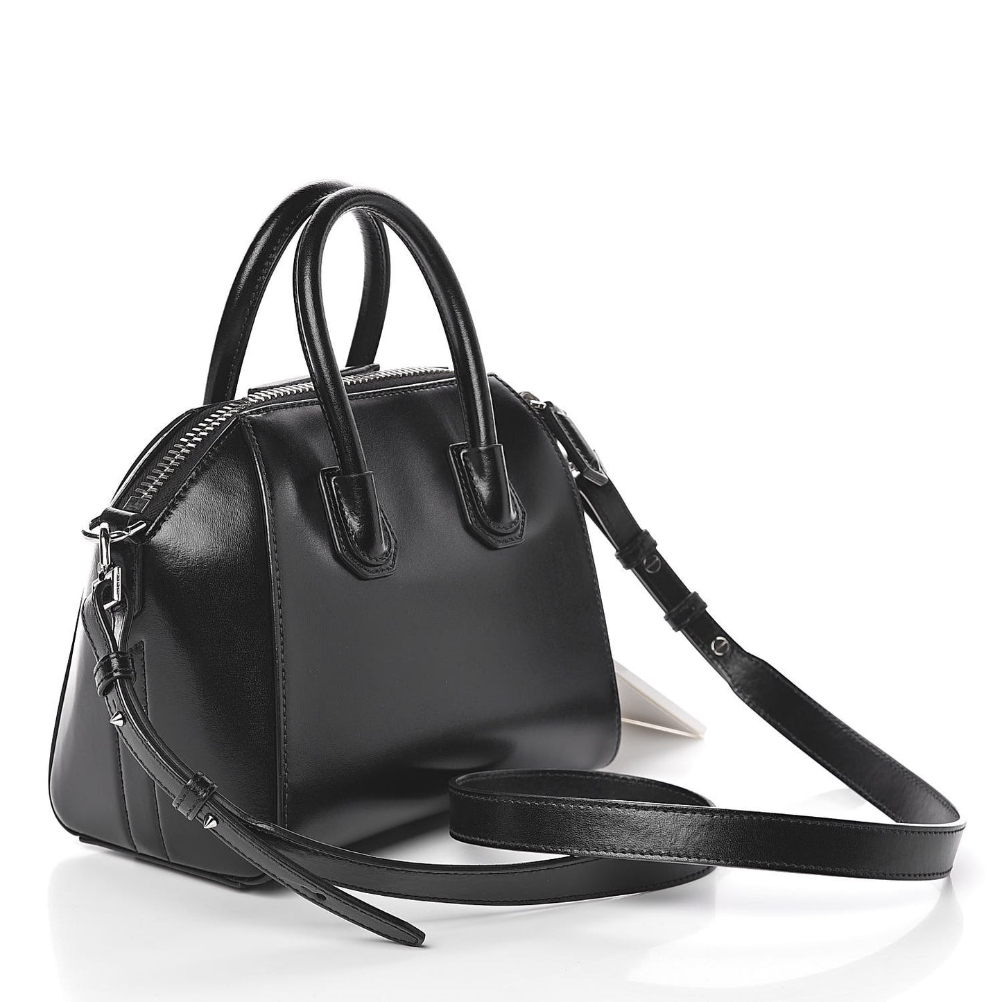 Shiny Lord Calfskin Mini Antigona Black