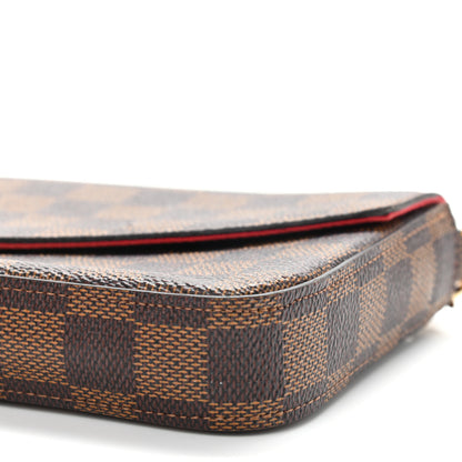 Louis Vuitton Damier Ebene Pochette Felicie Chain Wallet 10 of 12
