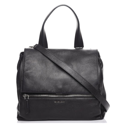 Givenchy Waxy Grained Calfskin Medium Pandora Pure Flap Bag Black 1 of 11