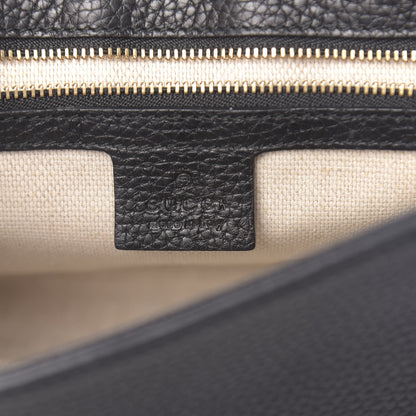 Gucci Pebbled Calfskin Medium Soho Flap Crossbody Black 7 of 11