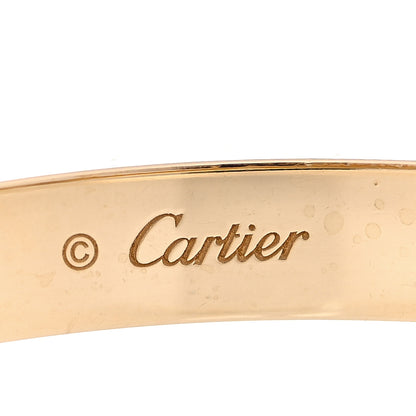 Cartier 18K Yellow Gold 4 Diamond LOVE Bracelet 18 5 of 8