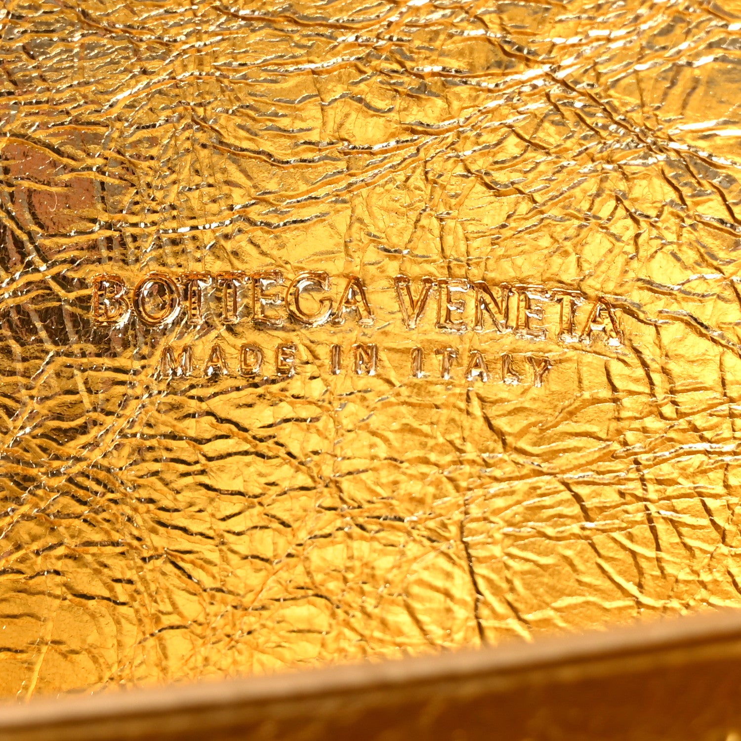 Bottega Veneta Metallic Satin Lambskin Intrecciato Long Andiamo Top Handle Clutch Gold 6 of 9