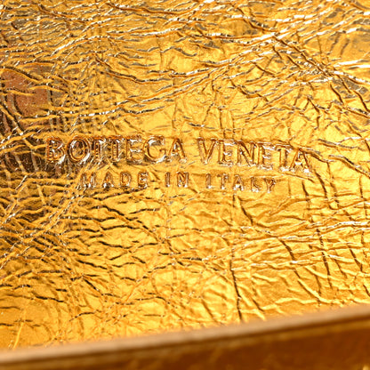 Bottega Veneta Metallic Satin Lambskin Intrecciato Long Andiamo Top Handle Clutch Gold 6 of 9