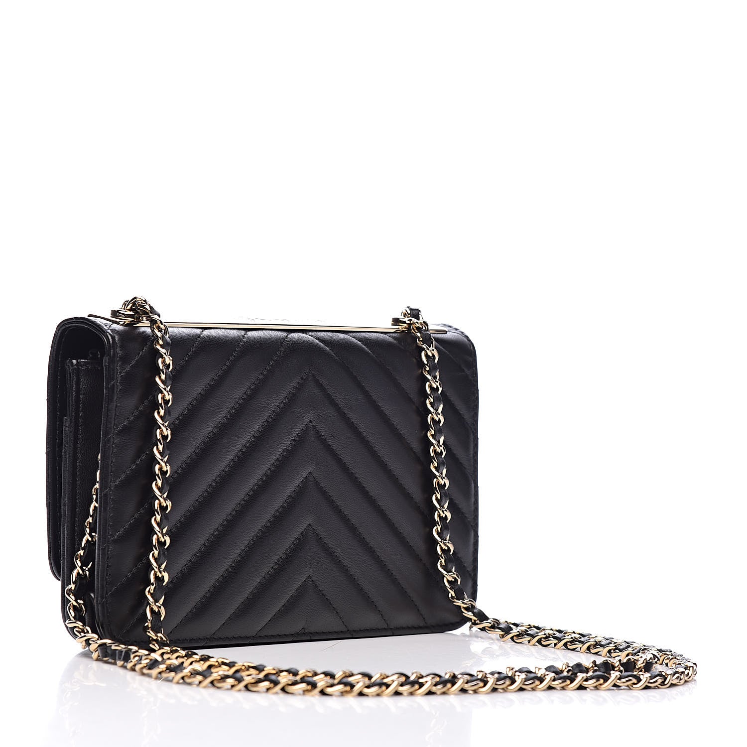 Chanel Lambskin Quilted Trendy CC Wallet On Chain WOC Black 4 of 13