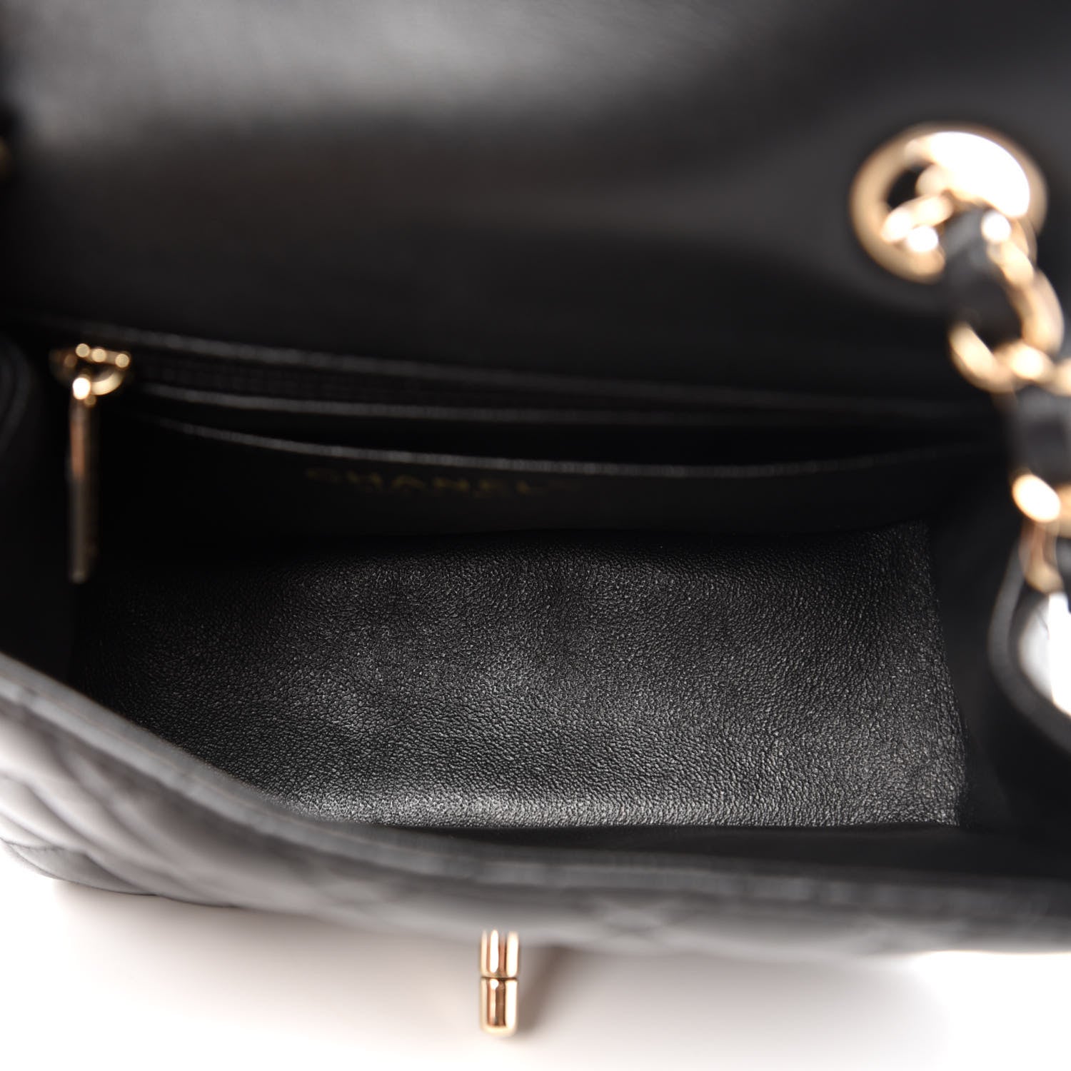 Chanel Lambskin Quilted Mini Square Flap Black 5 of 11