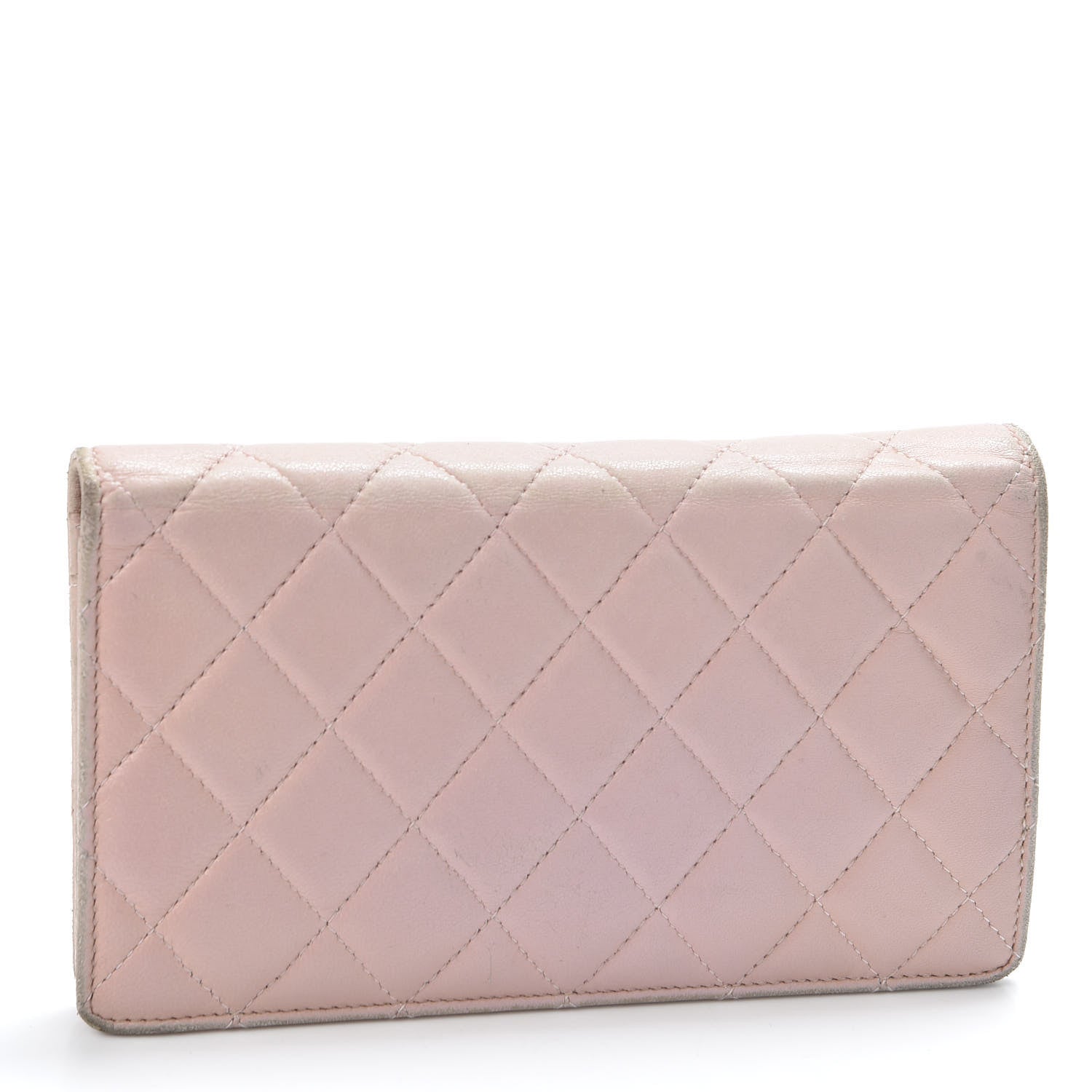 Chanel Lambskin Quilted Yen Wallet Light Pink 2 of 12
