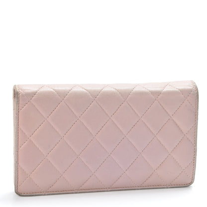 Chanel Lambskin Quilted Yen Wallet Light Pink 2 of 12