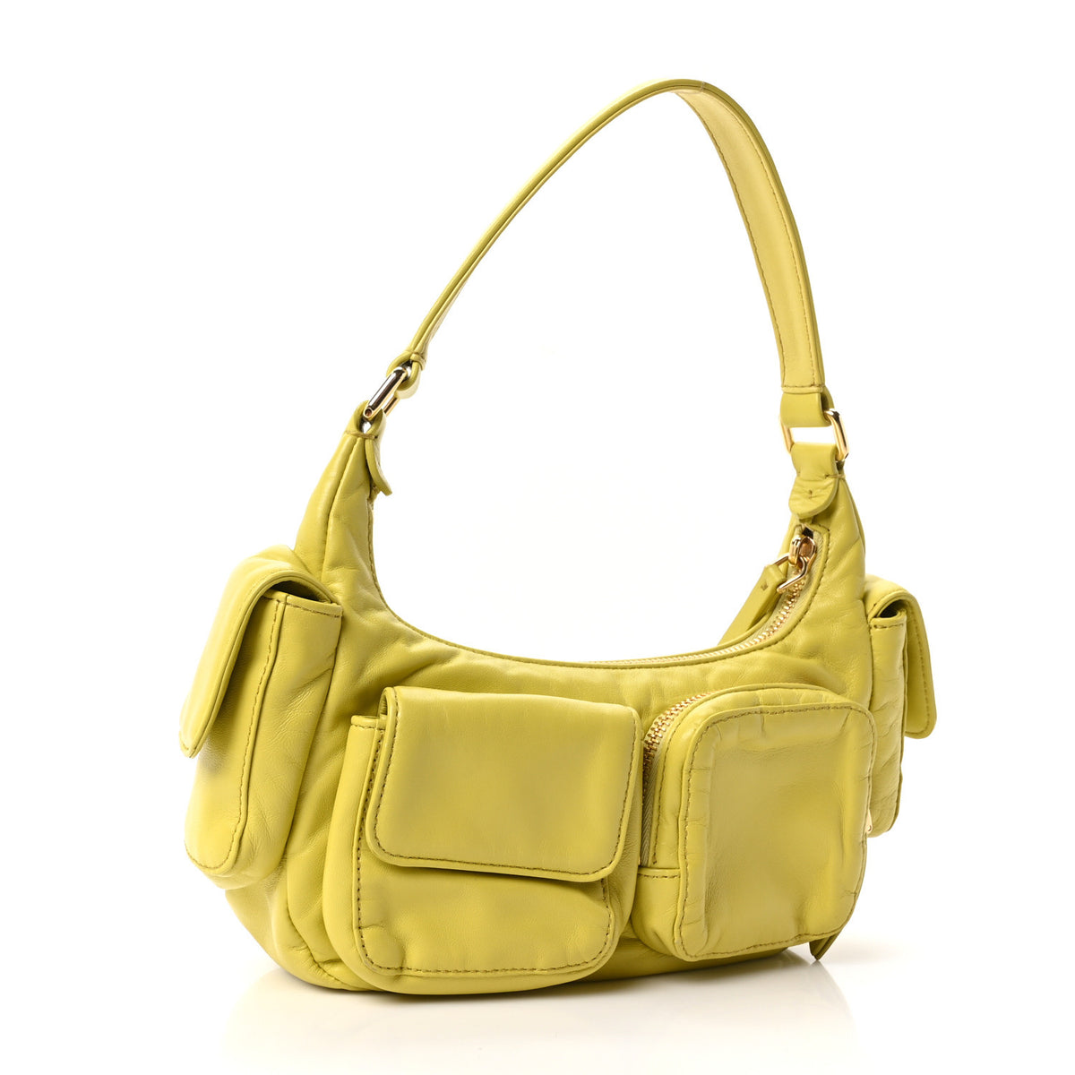 Miu Miu Nappa Pocket Bag Cedro 3 of 10