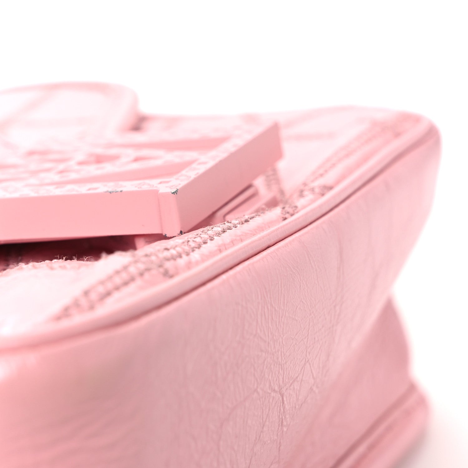 MCM Crash Calf Quilted Mini Travia Shoulder Bag Pink 11 of 13