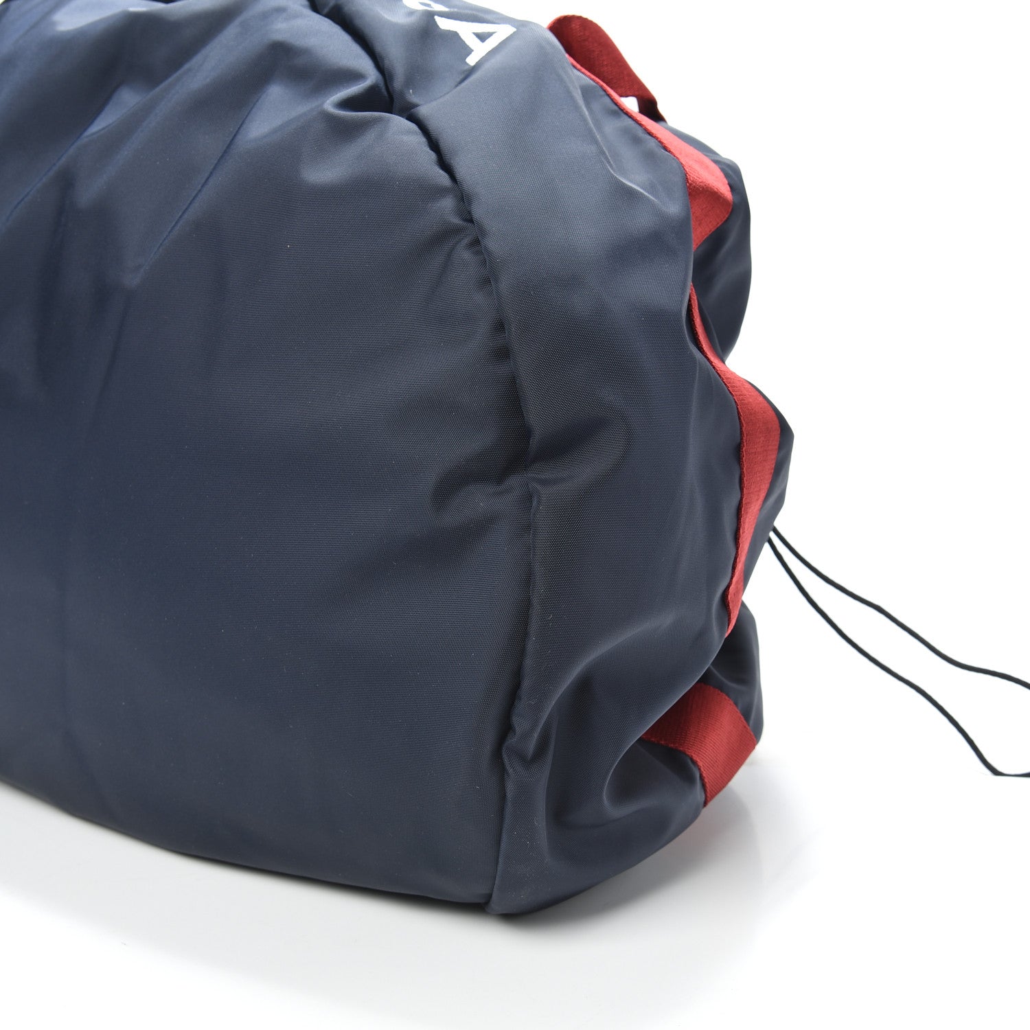 Balenciaga Textured Sport Nylon Logo Embroidered M Wheel Gym Bag Bleu Navy Rouge 8 of 8